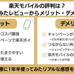 楽天モバイルの評判
