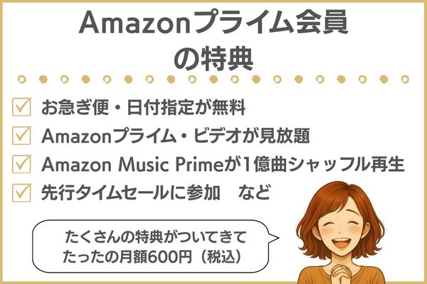 Amazonプライムの特典
