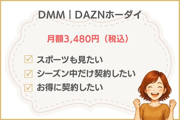 DMM とDAZNのセットプランの料金