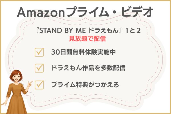 『STAND BY ME ドラえもん』と『STAND BY ME ドラえもん2』Amazonプライム・ビデオ