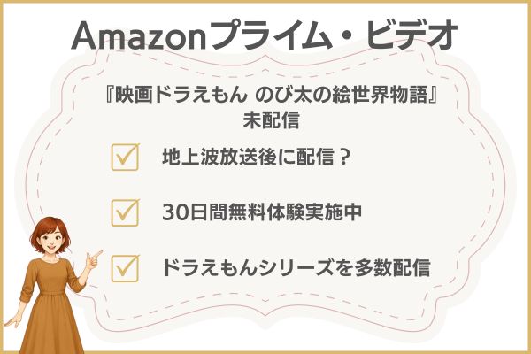 映画ドラえもん のび太の絵世界物語Amazonプライム・ビデオ
