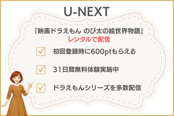 映画ドラえもん のび太の絵世界物語U-NEXT