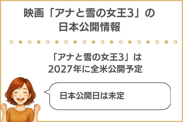 映画「アナと雪の女王3」の情報