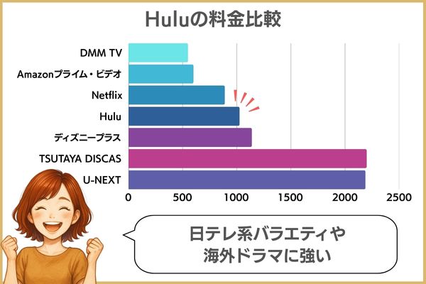 Huluの料金プランとの比較