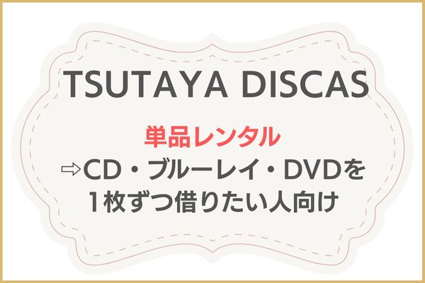 TSUTAYA DISCASの料金
